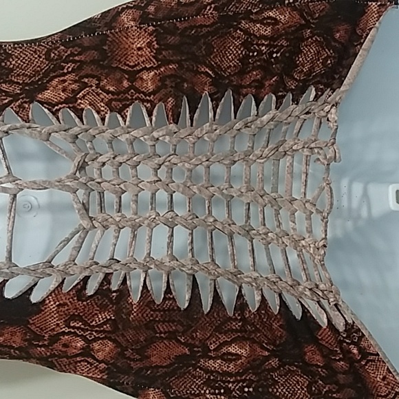 Upcycled Once & Again Snake Print Tank Top - Picture 5 of 11